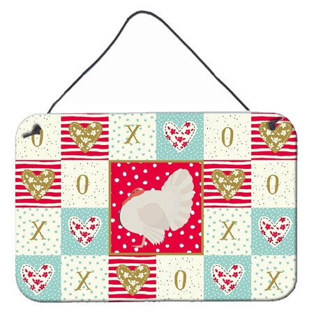 Carolines Treasures 8 x 12 in. White Holland Turkey Love Wall or Door Hanging Prints CK5410DS812